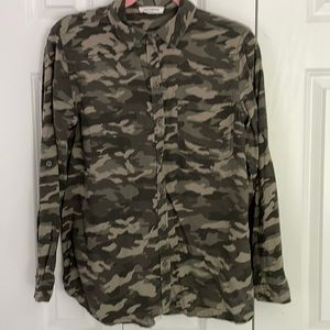 Button front cammo shirt